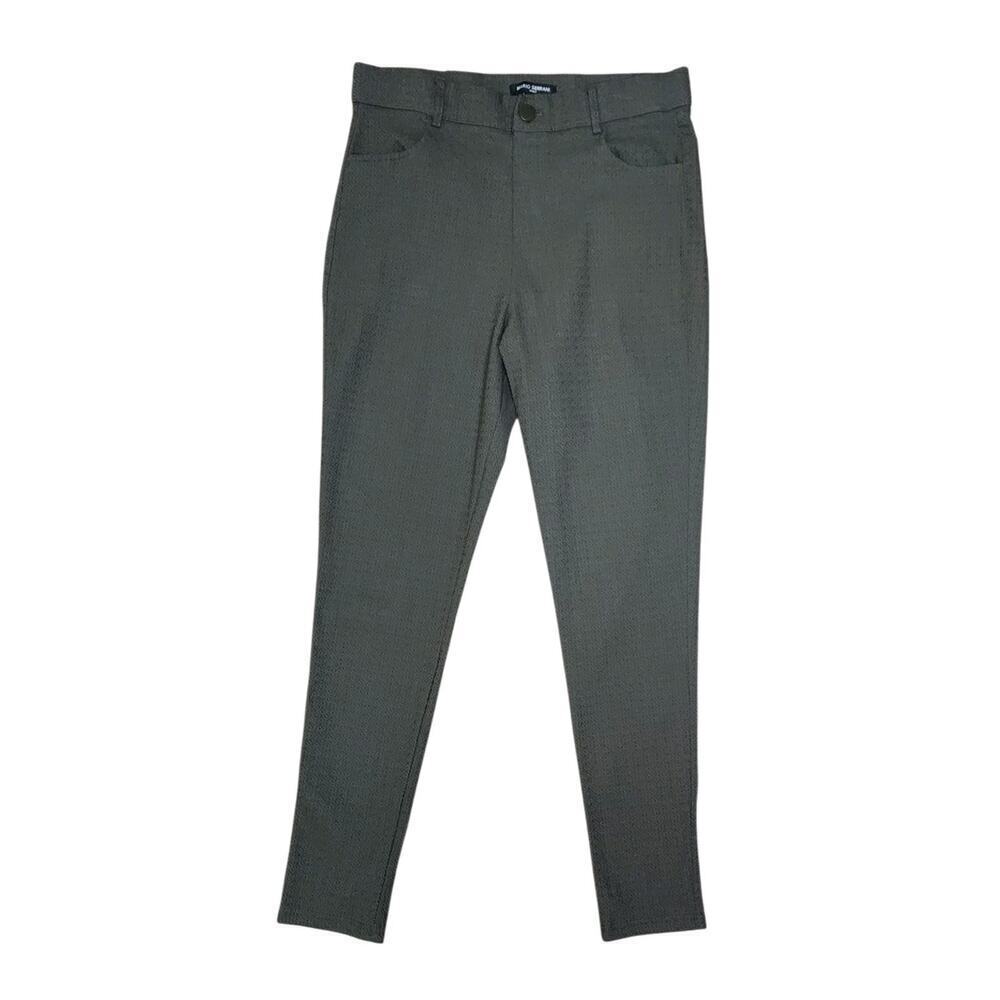 Mario Serrani Women's Textured Pull-On Pants Gray Size Medium M Business Casual